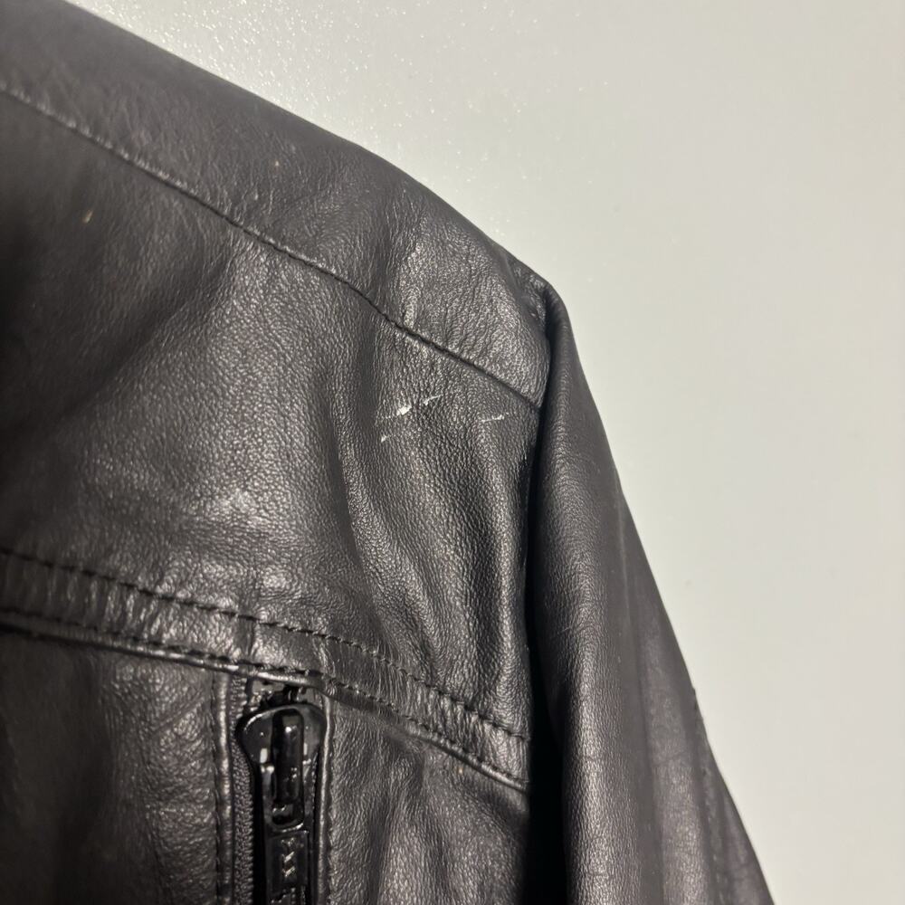 Vintage 90’s Hein Gericke Black Leather Motorcycle Jacket Coat 40 Medium - Picture 3 of 13